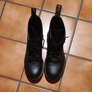 Dr. Martens Black Leather Combat Boots